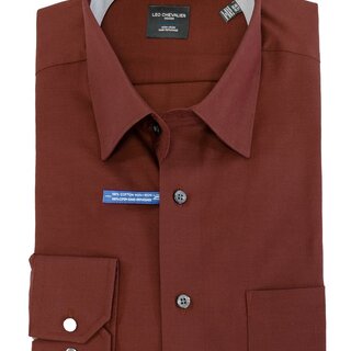 Leo Chevalier 100% Cotton Textured Dress Shirt - Copper