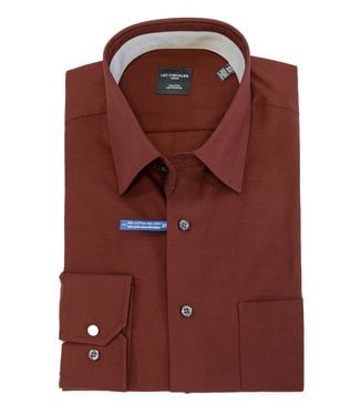 Leo Chevalier Leo Chevalier 100% Cotton Textured Dress Shirt - Copper