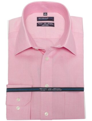 Leo Chevalier 100% Cotton Dress Shirt - Pink