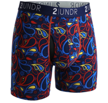 2UNDR SWING SHIFT Boxer Brief  - Blue Paisely