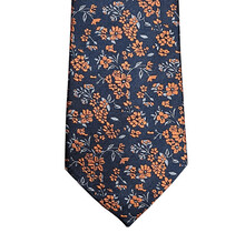 Knotz 100% Silk Woven Tie 3 1/4" - Navy/Orange/Blue