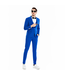 Tazzio Tazzio 1 Button Pinstripe Suit - 3 Piece - Royal Blue