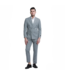 Tazzio Tazzio Double Breasted Pinstripe Suit - 2 Piece - Grey
