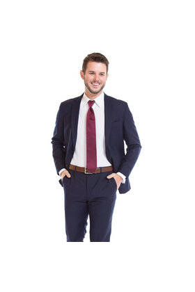 David Major Slim Fit Suit Jacket - Navy