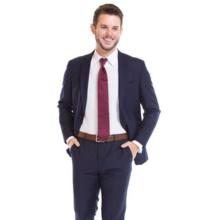 David Major Slim Fit Suit Jacket - Navy