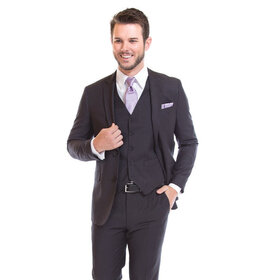 David Major Slim Fit Suit Jacket - Charcoal