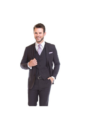 David Major Slim Fit Suit Jacket - Charcoal