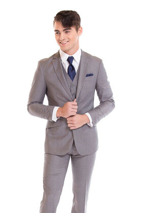 David Major Slim Fit Suit jacket - Light Grey