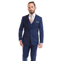 David Major Slim Fit Suit Jacket - French Blue