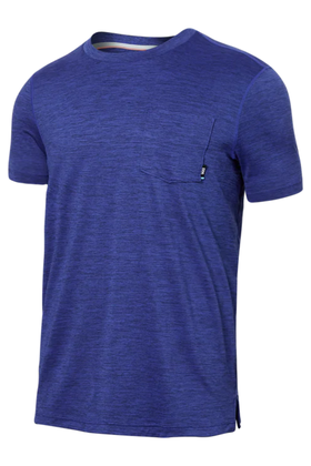Saxx DROPTEMP Short Sleeve Crew - Sport Blue Heather