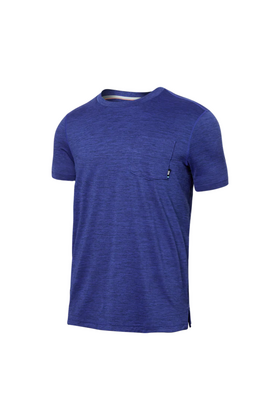 Saxx DROPTEMP Short Sleeve Crew - Sport Blue Heather