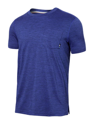 Saxx DROPTEMP Short Sleeve Crew - Sport Blue Heather