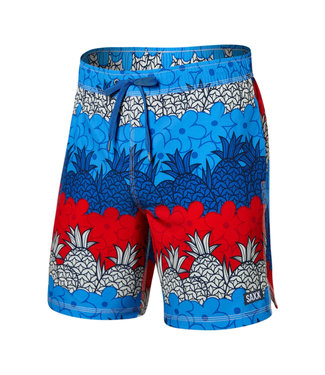 SAXX Saxx OH BUOY Stretch Volley Swim Shorts 7" - Pineapple Strata - Multi