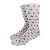 Collins Clothiers Polka Dot Socks - Grey