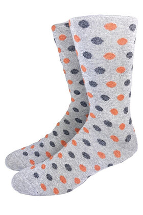 Collins Clothiers Polka Dot Socks - Grey
