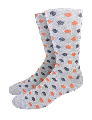 Collins Clothiers Polka Dot Socks - Grey