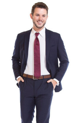 David Major Classic Fit Suit Jacket - Navy