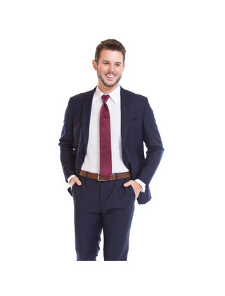 David Major Classic Fit Suit Jacket - Navy