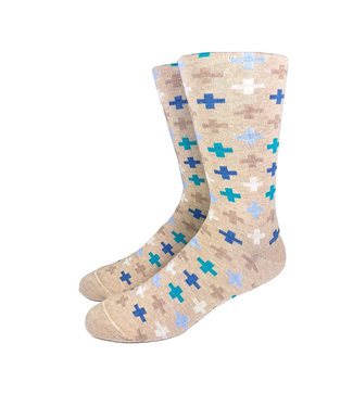 Collins Clothiers Plus Sign Socks - Taupe