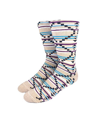 Collins Clothiers Aztec Socks - Taupe
