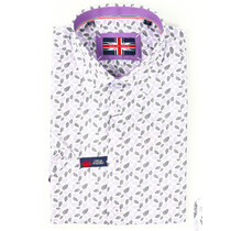 Soul Of London Short Sleeve Dress Shirt - Lilac