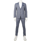 Horst Plaid Suit - Steel Grey