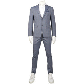 Horst Plaid Suit - Steel Grey