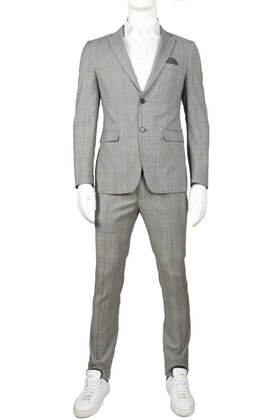 Horst Plaid Suit - Grey