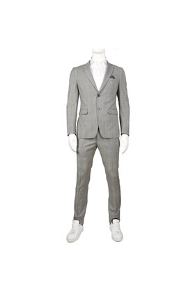Horst Plaid Suit - Grey