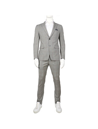 Horst Plaid Suit - Grey