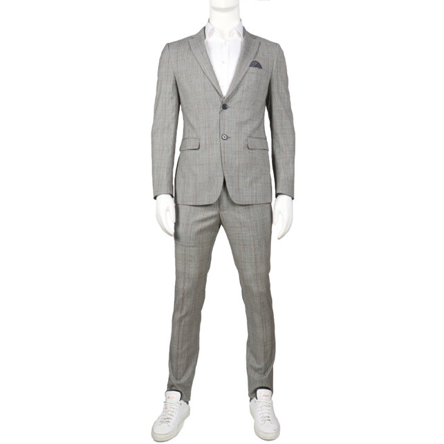 Horst Plaid Suit - Grey