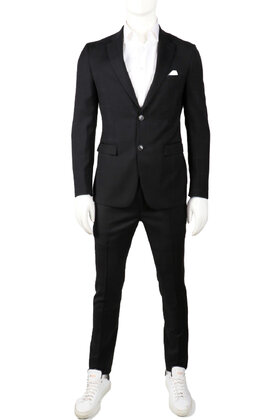 Horst Windowpane Suit - Black