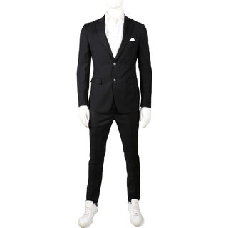 Horst Windowpane Suit - Black