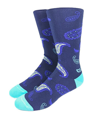 Collins Clothiers Paisley Socks - Navy