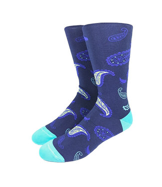 Collins Clothiers Paisley Socks - Navy