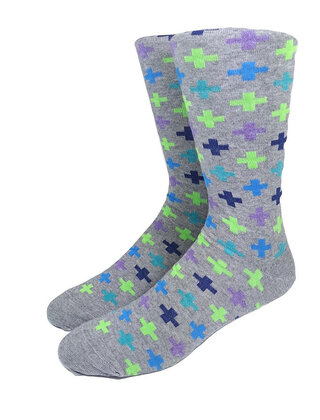 Collins Clothiers Plus Sign Socks - Grey