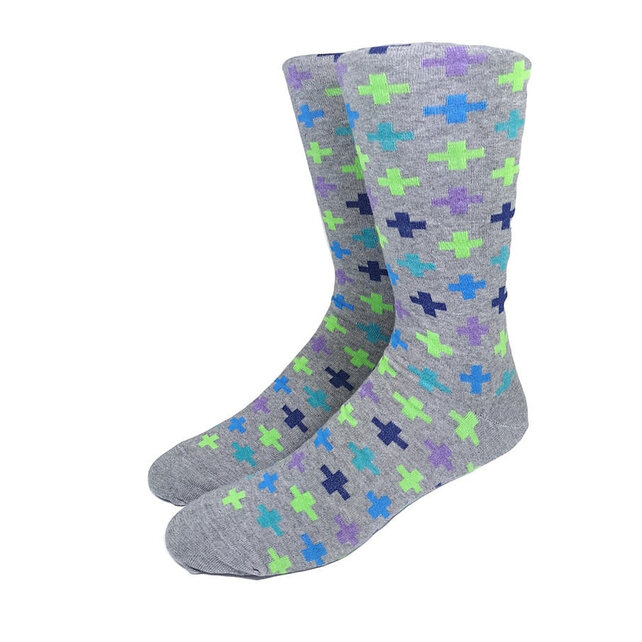 Collins Clothiers Plus Sign Socks - Grey