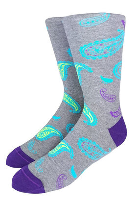 Collins Clothiers Paisley Socks - Grey