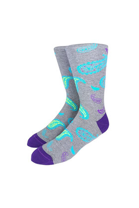 Collins Clothiers Paisley Socks - Grey