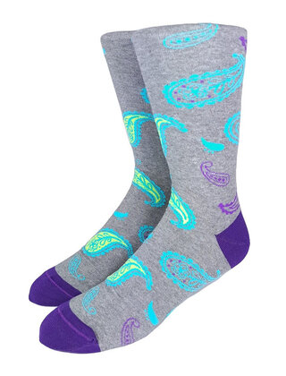 Collins Clothiers Paisley Socks - Grey