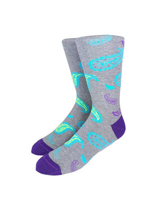 Collins Clothiers Paisley Socks - Grey