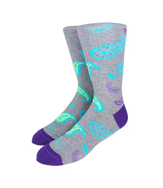 Collins Clothiers Paisley Socks - Grey