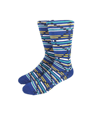 Collins Clothiers Aztec Socks - Navy