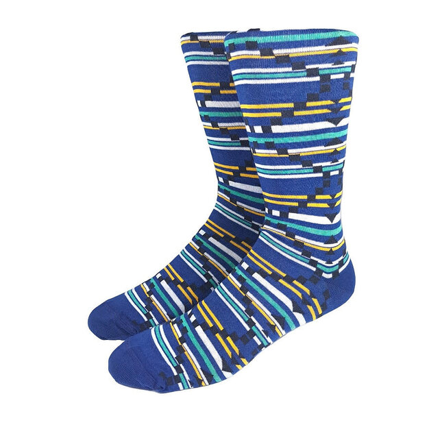 Collins Clothiers Aztec Socks - Navy