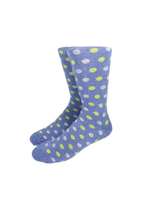 Collins Clothiers Polka Dot Socks - Denim