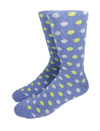 Collins Clothiers Polka Dot Socks - Denim
