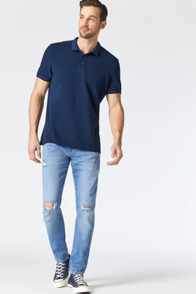 MAVI Jake Slim Leg Jeans - Mid Ripped La Vintage