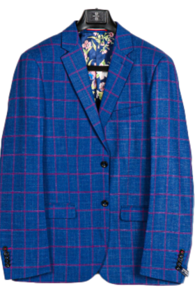 SOUL OF LONDON SPORT COAT - COBALT WINDOW PANE