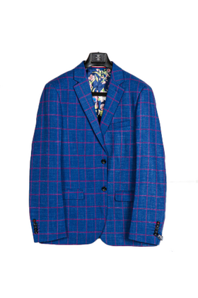 SOUL OF LONDON SPORT COAT - COBALT WINDOW PANE