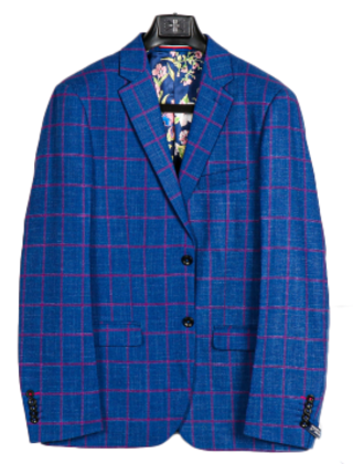 SOUL OF LONDON SPORT COAT - COBALT WINDOW PANE